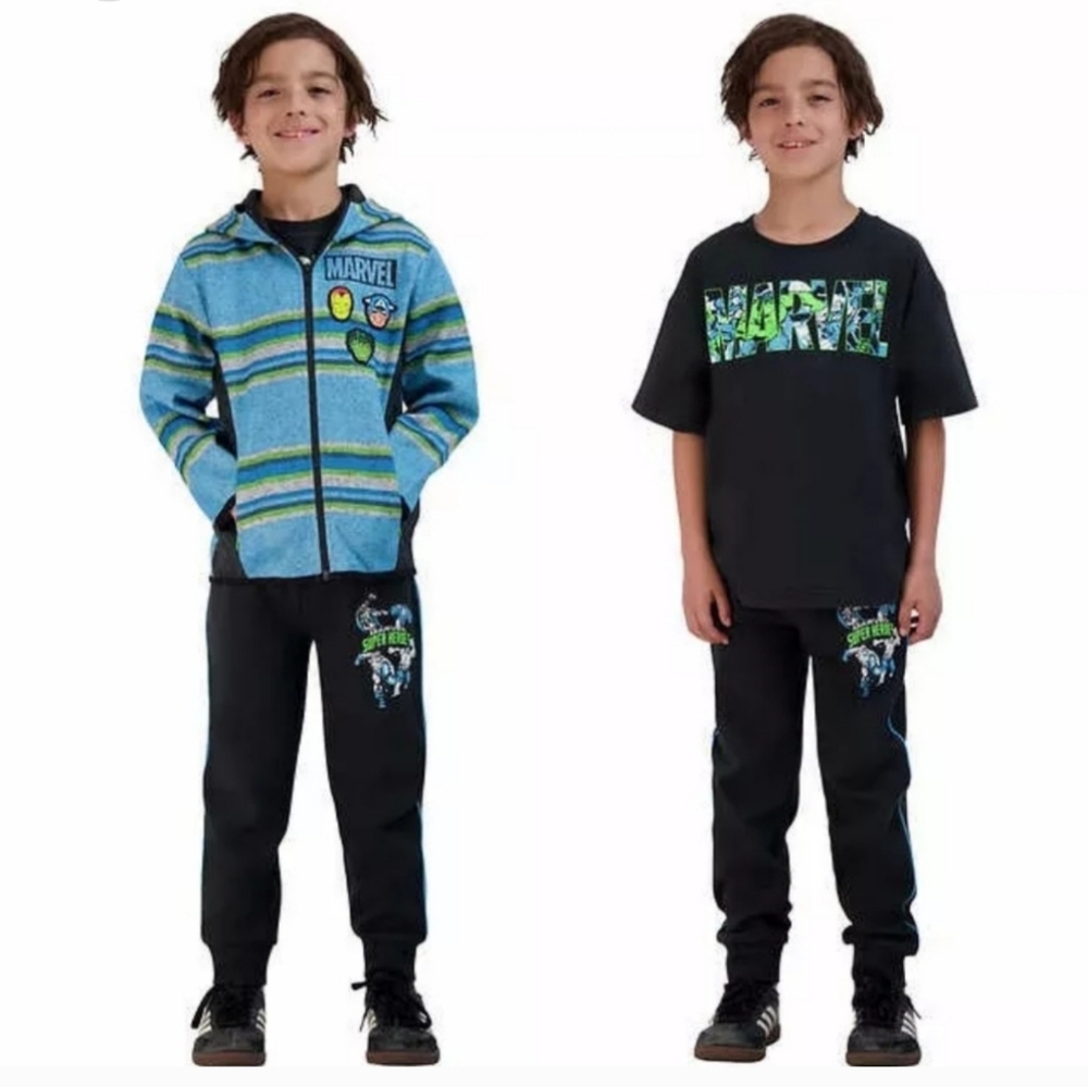 Character Kids Boys 3-piece Sweater Fleece Set MARVEL nwt